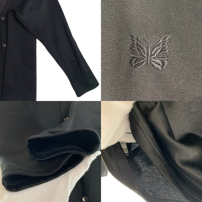 Needles ニードルズ V Neck Cardigan Vネックカーディガン 刺繡 ブラック LQ246 Size L 福生店