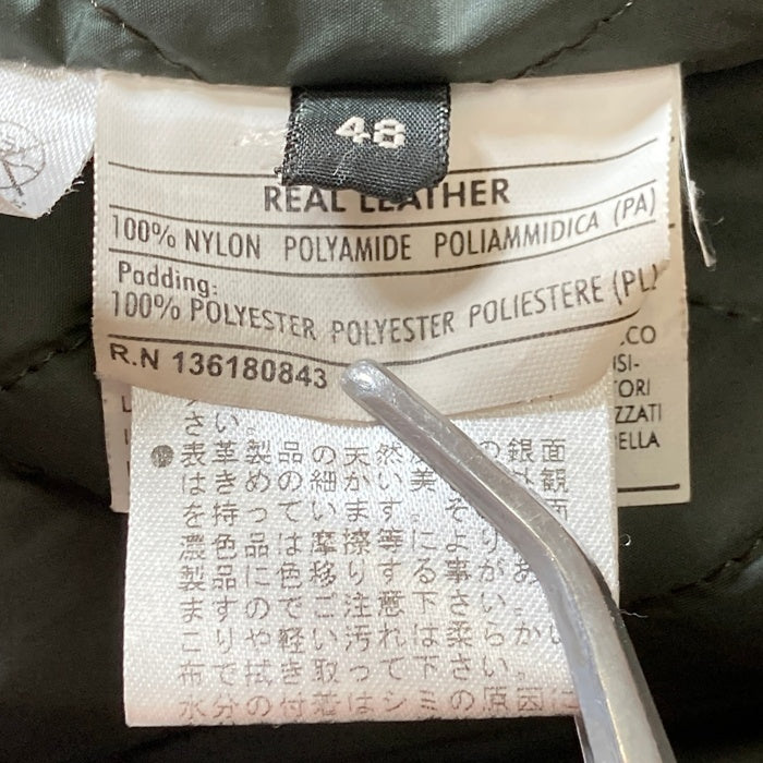 Salvatore Ferragamo サルヴァトーレフェラガモ リアルレザー ショルダーパッチ エルボーパッチ レザーコート ブラウン size48 瑞穂店