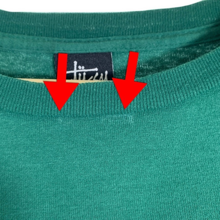 STUSSY ステューシー グラデーション ワールドツアー プリントTシャツ グリーン Size M 福生店