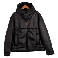 SUPREME シュプリーム 23SS Faux Shearling Hooded Jacket フェイクレザー シアリングフーデッドジャケット ブラック 内ボア Size L 福生店