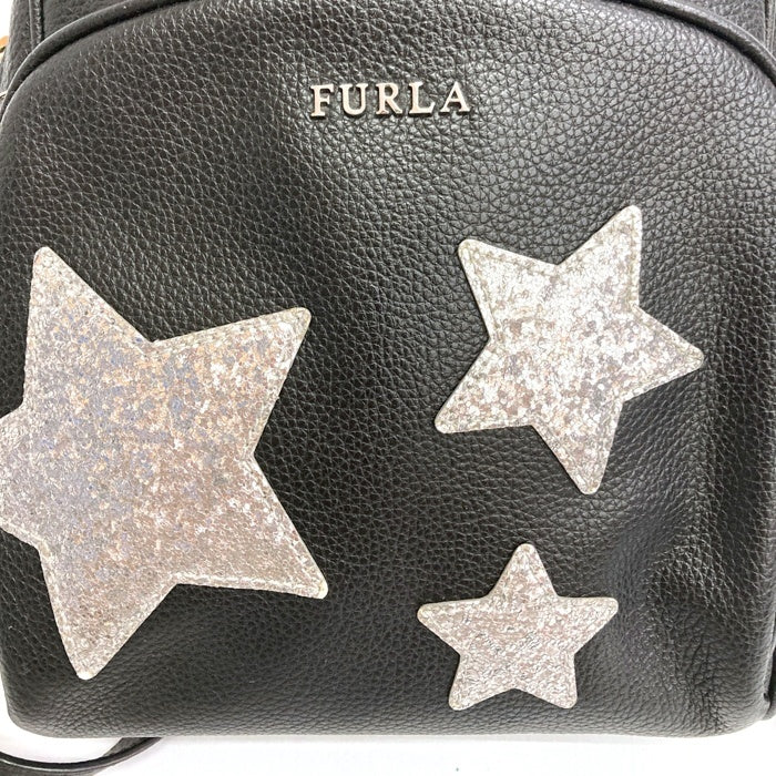 FURLA フルラ frida スパンコールスターレザーリュック ブラック 瑞穂店