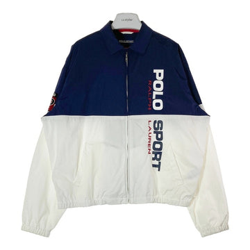 POLO SPORT RALPH LAUREN ポロスポーツ ラルフローレン Tech Harrington テック ハリントンジャケット ネイビーxホワイト sizeM★汚れ有 瑞穂店