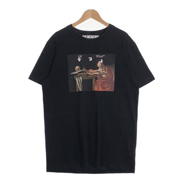 OFF-WHITE オフホワイト Oversized Caravaggio Saint Jerome Writing T-Shirts カラヴァッジョ プリントTシャツ ブラック OMAA027R21JER004 Size L 福生店