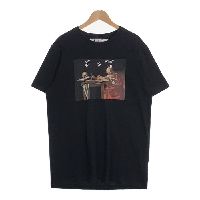 OFF-WHITE オフホワイト Oversized Caravaggio Saint Jerome Writing T-Shirts カラヴァッジョ プリントTシャツ ブラック OMAA027R21JER004 Size L 福生店