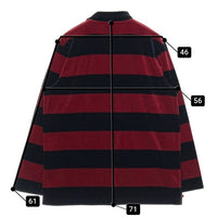 RALPH LAUREN ラルフローレン 90s ベロアボーダーハーフジップ レッド×ブラック sizeL 瑞穂店