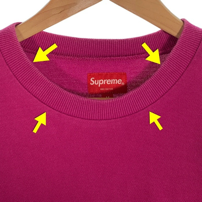 SUPREME シュプリーム Small Box Pique L/S Tee スモールボックスロゴ ピケ ロングスリーブTシャツ パープル 鹿の子 Size M 福生店
