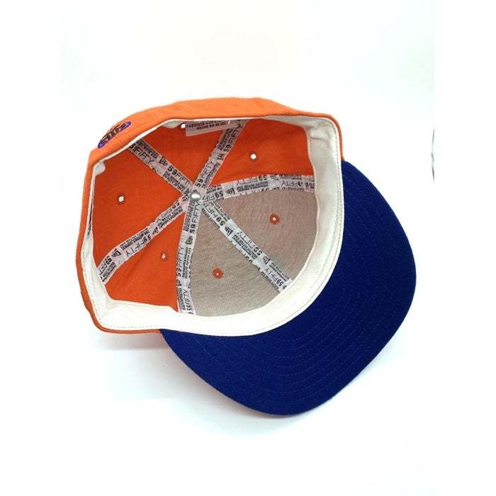 90's New Era ニューエラ NBA ニューヨーク・ニックス 注音符号 59FIFTY ベースボールキャップ オレンジ ウール USA製 Size 7 3/8 (58.7cm) 福生店