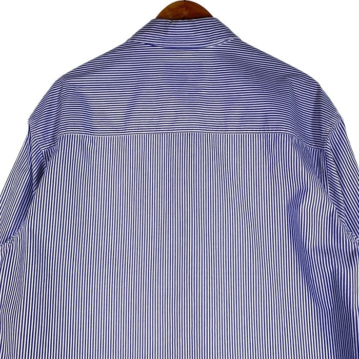 Carhartt WIP カーハートワークインプログレス L/S ASHER SHIRT ロングスリーブ アッシャーシャツ ストライプ ホワイト ブルー スナップボタン Size S 福生店