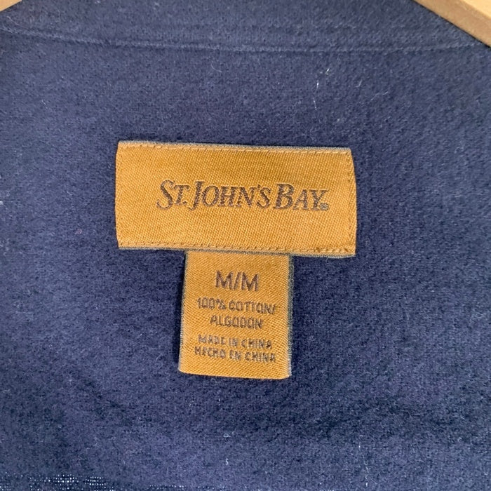 ST.JOHN’S BAY セントジョンズベイ フランネルシャツ プレーン ネイビー Size M 福生店