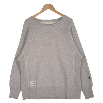 WTAPS ダブルタップス 21AW Champion チャンピオン REVERSE WEAVE リバースウィーブ クルーネックスウェットトレーナー グレー C8-T016 Size S 福生店