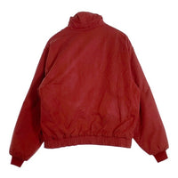 80’s L.L.Bean エルエルビーン スタンドカラー コットンキャンバスジップアップジャケット ウールチェックライナー レッド Size M 福生店