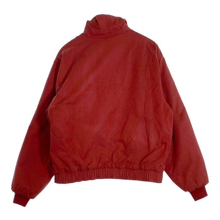 80’s L.L.Bean エルエルビーン スタンドカラー コットンキャンバスジップアップジャケット ウールチェックライナー レッド Size M 福生店
