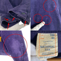 70`s NATIONAL FFA コーデュロイ ファーマーズジャケット ジップアップ ネイビー ワッペン 短丈 Size 44 福生店