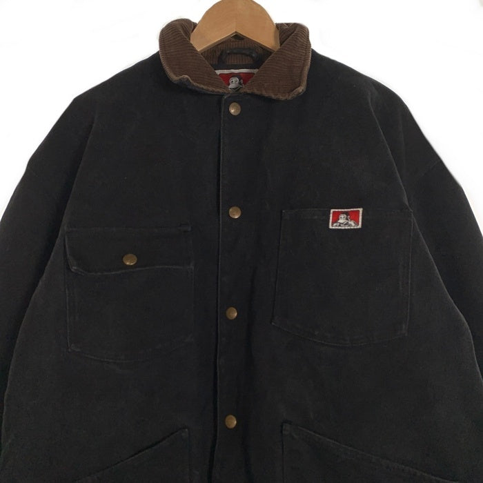 BEN DAVIS ベンデイビス ダック地 カバーオール ジャケット スナップボタン 中綿 ブラック G-1780011 Size L 福生店