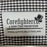 corefighter コアファイター 短丈 両ポケット チェックシャツ ブラック sizeS 瑞穂店
