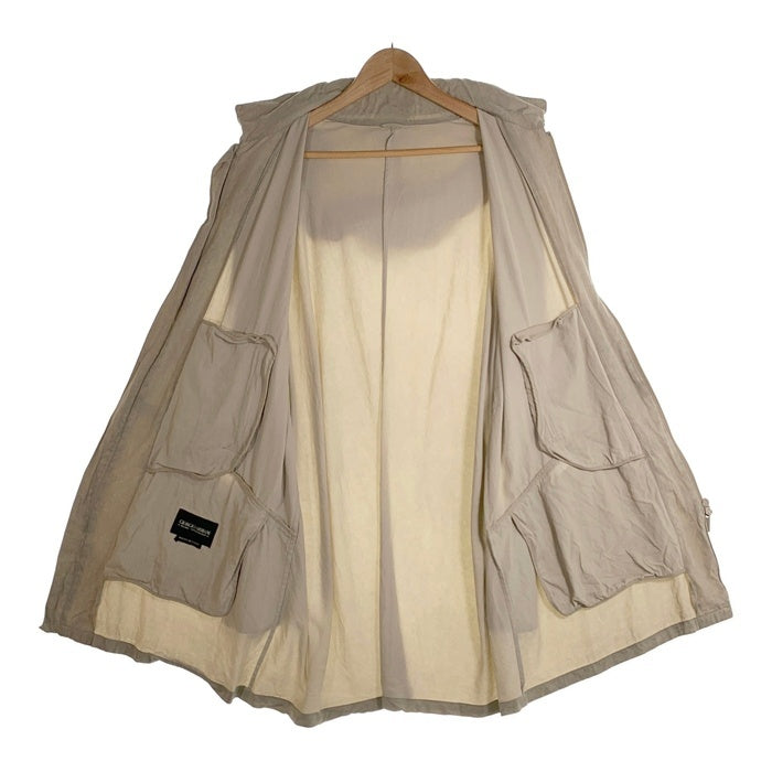 GIORGIO ARMANI ジョルジオアルマーニ レーヨン コットン ジップアップジャケット ハーフコート ベージュ Size 54 福生店