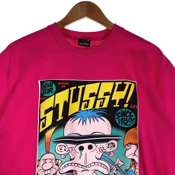 STUSSY ステューシー PETER BAGGE 半袖 Tシャツ ピンク Size L 福生店