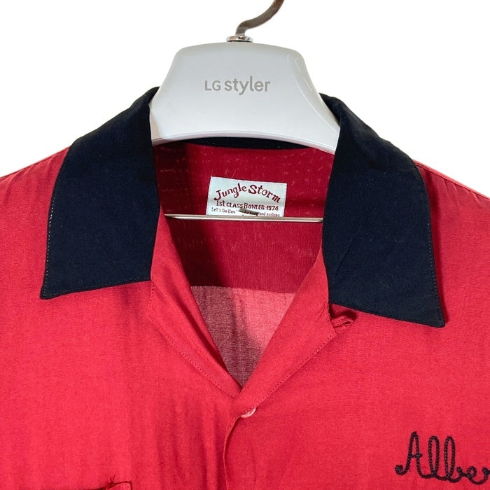 Jungle Storm ジャングルストーム 50s ボーリングシャツ レッド sizeL 瑞穂店