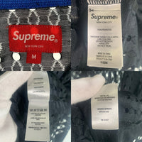 SUPREME シュプリーム 22SS Perforated Stripe Warm Up Top パーフォレーテッド ストライプ ウォームアップ トップ 半袖 ゲームシャツ ブラック Size M 福生店