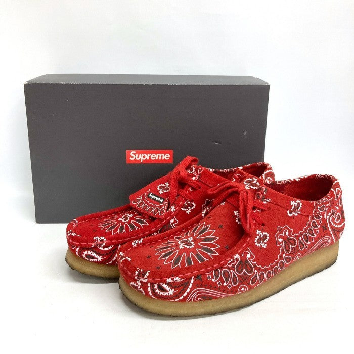 Supreme シュプリーム Clarks クラークス 19SS RED Bandana Wallabee バンダナワラビー 42399 レッド size27cm 瑞穂店