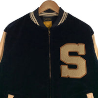 COLIMBO コリンボ Sprit Mound Sports Jacket 袖レザー ジップアップ スタジャン ネイビー Size M 福生店
