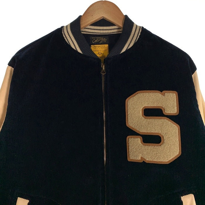 COLIMBO コリンボ Sprit Mound Sports Jacket 袖レザー ジップアップ スタジャン ネイビー Size M 福生店