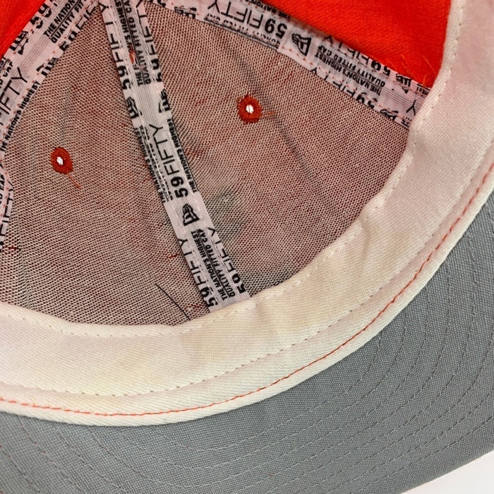 90's New Era ニューエラ 59FIFTY NBA ニューヨーク・ニックス ウールベースボールキャップ 注音符号 オレンジ USA製 Size 7 3/8 (58.7cm) 福生店
