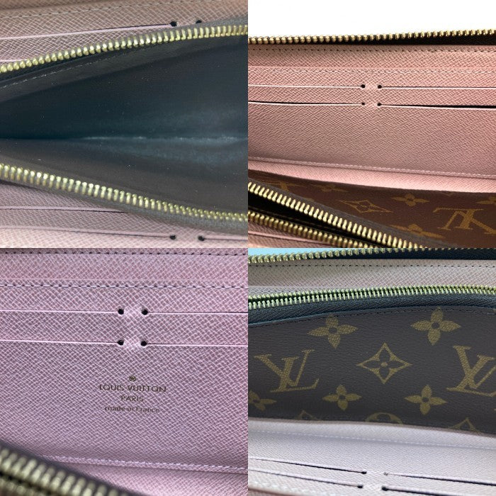 LOUIS VUITTON ルイヴィトン M61298 モノグラム ポルトフォイユ・クレマンス ローズ・バレリーヌ 長財布 ブラウン 瑞穂店