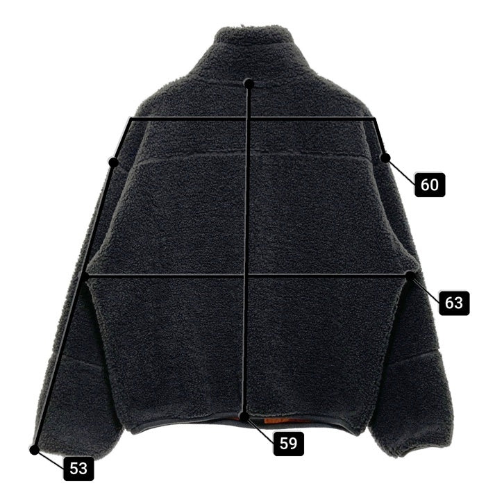 AVIREX  アヴィレックス 602919302 STAND HALF ZIP BOA PULLOVER ハーフジップ ボア フリースジャケット グレー sizeF 瑞穂店