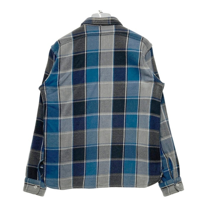 DUBBLE WORKS ダブルワークス チェック ヘビーネルシャツ ブルー×グレー size40 瑞穂店