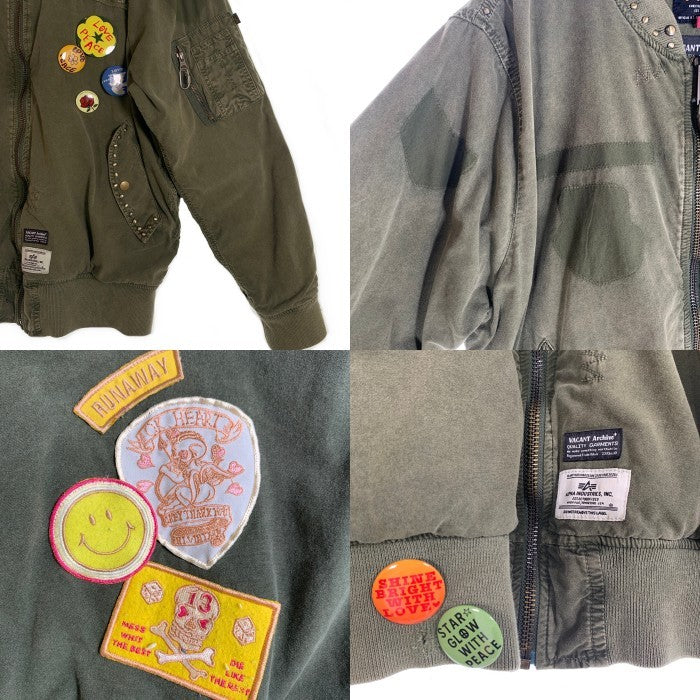 ALPHA INDUSTRIES アルファインダストリーズ VACANT Archive ベイカントアーカイブ FLOYD REPAIR FLIGHT JACKET フロイドリペア フライトジャケット オリーブ Size L 福生店