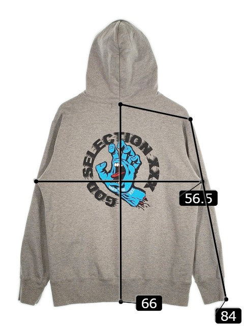 GOD SELECTION XXX ゴッドセレクショントリプルエックス × SANTACRUZ サンタクルーズ プリント プルオーバー スウェットパーカー グレー Size L 福生店