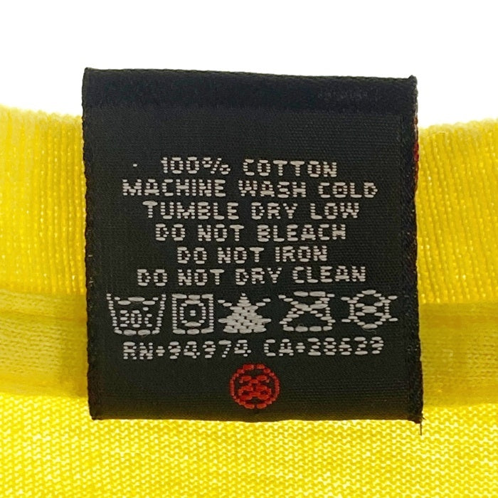 STUSSY ステューシー HOLD TIGHT キャラクター Tシャツ イエロー sizeL 瑞穂店