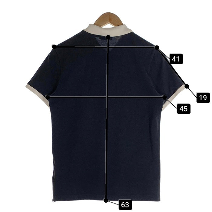 MONCLER モンクレール MAGLIA POLO ポロシャツ 半袖 鹿の子 ネイビー ホワイト Size S 福生店