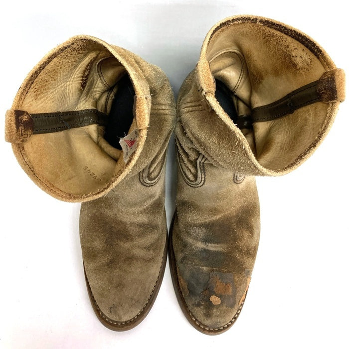 RED WING レッドウィング 8156　サイド刺繍羽タグ ラフアウト ペコス ブーツ ブラウン size7.5E 瑞穂店