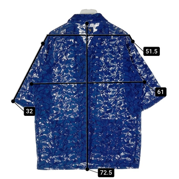 Needles ニードルズ MR252 Cabana Shirt Lace Cloth カバナシャツ レース生地 ブルー sizeL 瑞穂店