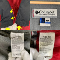 Columbia コロンビア VERTEX ナイロンジャケット フリースライナー レッド グレー F4MO2288 Size L 福生店