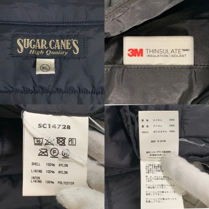 SUGAR CANE シュガーケーン NYLON INNER JACKET THINSULATE FILLED ナイロンインナージャケット 3Mシンサレート 中綿 ブラック SC14728 Size XL 福生店