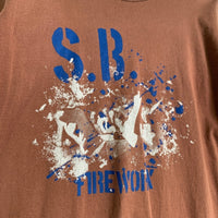 Maison Martin Margiela メゾンマルタンマルジェラ 13SS プリント ドッキングTシャツ ブラウン S30GC0410 Size F 福生店