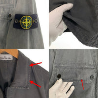 STONE ISLAND ストーンアイランド Overshirt オーバーシャツ ジップアップ チャコールグレー 7948425WN Size L 福生店