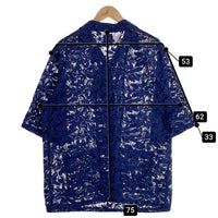 Needles ニードルズ 23SS CABANA SHIRT FLOWER 花柄レース 半袖シャツ ブルー MR252 Size XL 福生店