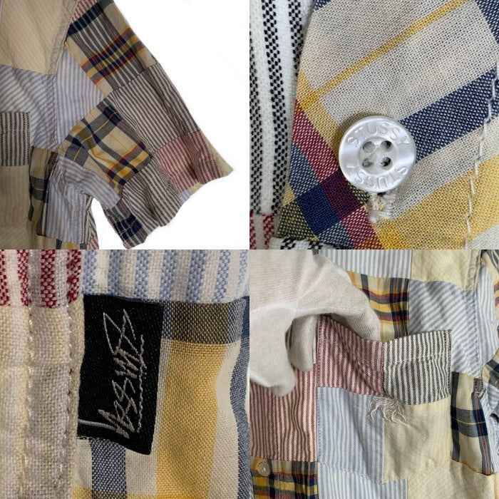 00's STUSSY ステューシー 半袖 ボタンダウンシャツ マルチカラー Size M 福生店
