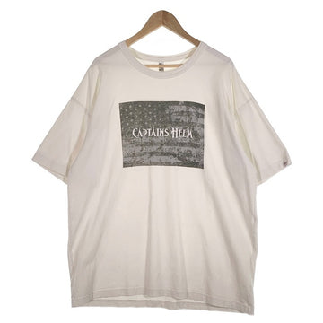 CAPTAINS HELM  キャプテンズヘルム CAPTAIN`S FLAG TEE ロゴ刺繡 プリントTシャツ ホワイト CH22-SP-T19 Size XL 福生店