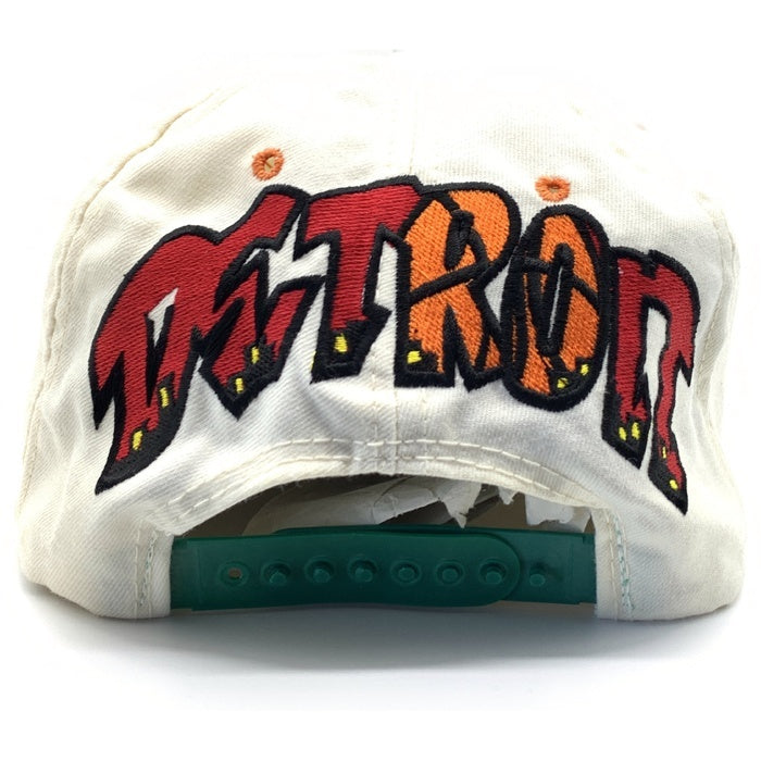 90's DETROIT デトロイト スナップバック 6パネルキャップ バスケ ホワイト グリーン 福生店