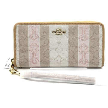 COACH コーチ C8313 シグネチャー ラウンドファスナーウォレット 長財布 タフィーマルチ 福生店