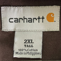 Carhartt カーハート ツイル 長袖シャツ ブラウン size2XL 瑞穂店