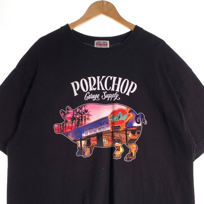 PORKCHOP ポークチョップ 26SS PORK STORE TEE プリントTシャツ ブラック Size XL 福生店