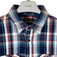 UES ウエス 猫目ボタン ヘビーネルシャツ ブルー size4 瑞穂店