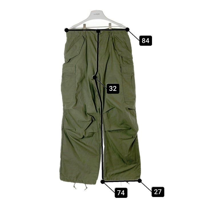 US ARMY アメリカ軍 67年会計 アルミジップ M-65 フィールドパンツ オリーブ sizeS-R 瑞穂店