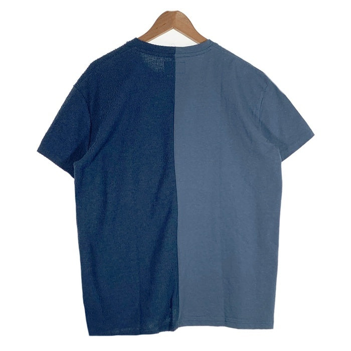 glamb グラム Union CS ユニオンカットソー 半袖Tシャツ 切替 ブルー GB0418/CS18 Size 3 福生店